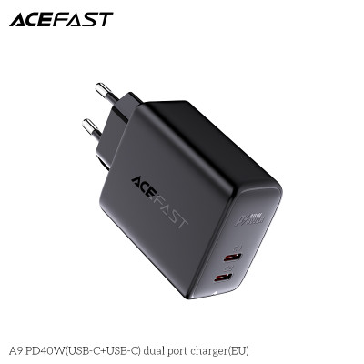 Sạc Acefast PD3.0 40W 2 cổng USB-C (EU) - A9 Hàng chính hãng Acefast