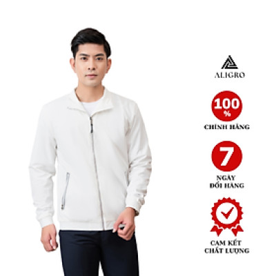 Áo khoác golf nam 2 lớp Aligro màu trắng AK2G.2