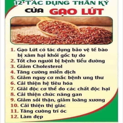 Gạo lứt huyết rồng dân tộc rang Mẹ Ken 1kg (2 gói mỗi gói 500gr) hàng chính hãng Mẹ Ken
