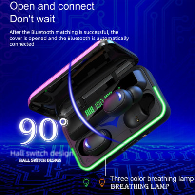 CINCATDY Tai Nghe Bluetooth True Wireless Headset Dock Sạc có Led Báo Pin Kép E10 - Hàng Nhập Khẩu