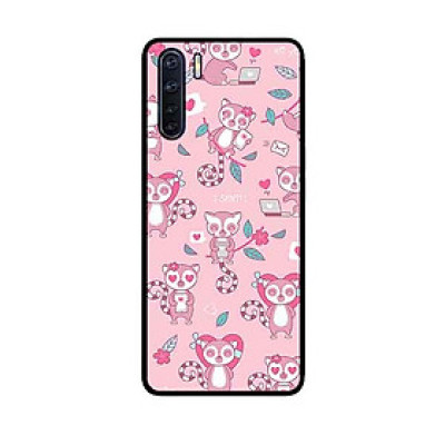 Ốp Lưng in cho Oppo A91 Mẫu Gấu Chó Nền Hồng - Hàng Chính Hãng