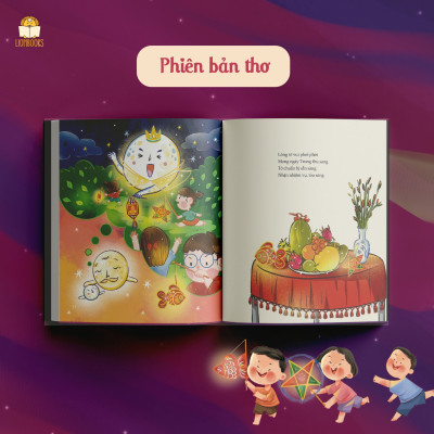 Sách - Boxset trung thu Chuyện mùa trăng - Ai chờ trăng tới? (Bìa cứng 1 cuốn truyện kèm 1 cuốn thơ) - Lionbooks