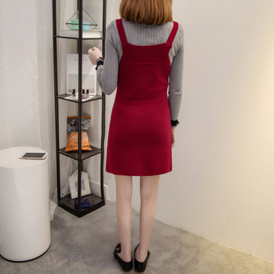 Đầm yếm nữ phối nút thu đông Haint Boutique Da85