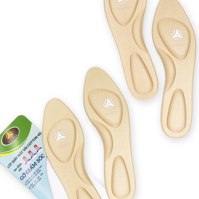 2 cặp Lót giày cao gót mũi nhọn 4D có gờ giảm sốc đệm êm nguyên bàn chân - buybox - BBPK65-2