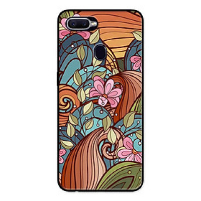 Ốp Lưng in cho Oppo A7 Mẫu Họa Tiết Nền Lá - Hàng Chính Hãng
