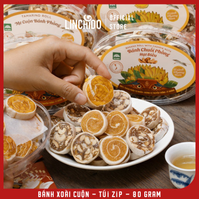Bánh Xoài Cuộn - Đặc Sản Đồng Tháp - Túi Zip 80 Gram