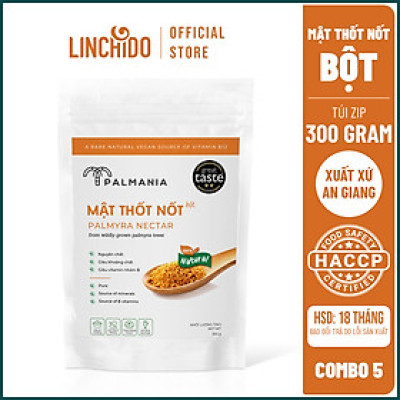 [ COMBO 5 GÓI ] Mật thốt nốt bột PALMANIA | Nguyên Chất, Tự Nhiên (300 GRAM)