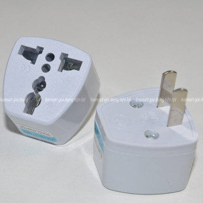 Ổ Nối Điện Chuyển Đổi Đầu Phích Cắm 3 Chấu Sang 2 Chân Dẹt Công Suất Tải 500W Điện Áp 220V Phổ Biến