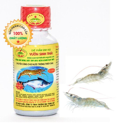 Chế phẩm sinh học VƯỜN SINH THÁI cho Tôm, Cá, Ếch. Nở ruột, chắc thịt, lớn nhanh. Vi sinh NANO siêu vượt trội. Hiệu quả ngay sau 5-7 ngày. HSD: 4 năm 