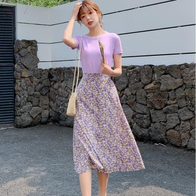 CHÂN VÁY HOA NHÍ TIGOON DỊU DÀNG - Hoa Tím - L