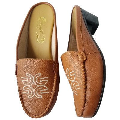 Dép Sục Nữ Da Bò Thật BIGGBEN Cao 3 phân SBN54