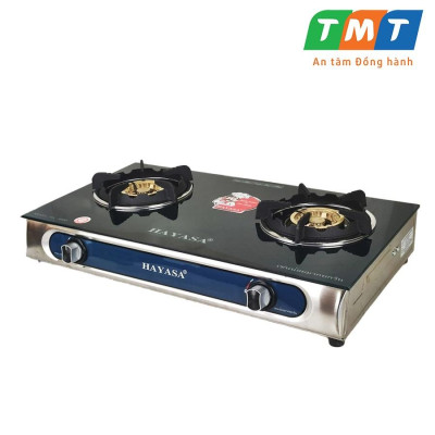 [HÀNG CHÍNH HÃNG] Bếp gas đôi kiếng cường lực cao cấp HAYASA HA-8900 2 đầu hâm