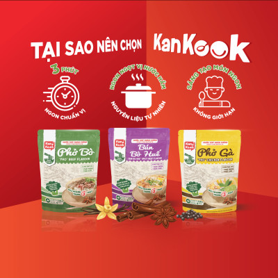 Nước Súp Cô Đặc Vị Phở Gà KanKook Gói 210g Nấu/Trộn Ăn Liền Gia Vị Hoàn Chỉnh Chuẩn Vị Phở Sài Gòn