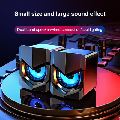 Loa máy tính để bàn mini SADA D-158 siêu trầm 3,5mm âm thanh USB Powered Home