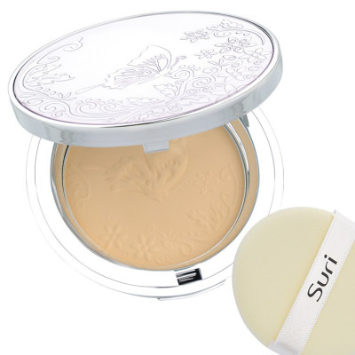 Phấn trang điểm siêu mịn Suri Collagen Two Way Cake Hàn Quốc 100g No.12 Da Sáng tăng kèm móc khoá