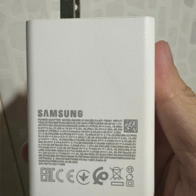 Bộ dây và củ sạc siêu nhanh samsung 65w type C, sạc 3 thiết bị cùng lúc, dùng cho Samsung S22, S22 Plus, S22 Ultra, S21/plus/ultra, Note 20/ultra, S20, Note 10/plus, S10/10plus, Note 9, S9/plus, Note 8, S8/plus - Hàng chính hãng