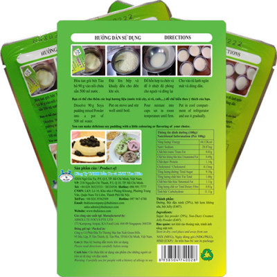BỘT TÀU HỦ (TÀO PHỚ) SINGAPORE THIÊN Ý 90Gr - SOYA PUDDING MIXED -  TÀU HỦ THIÊN Ý HƯƠNG VỊ THƠM NGON ĐẶC TRƯNG THƠM MÁT TỪ ĐẬU NÀNH GIÚP ĐẸP DA - ĐẸP DÁNG - (Combo 3 gói)