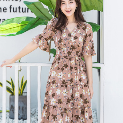 Đầm Hoa Tay Lỡ Xinh Xắn DN064 MayHomes