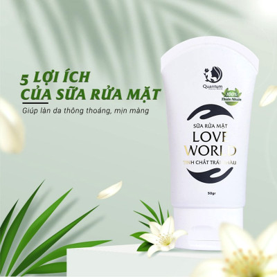 Sữa rửa mặt cho da dầu cho da khô cho da mụn sữa rửa mặt cho da nhạy cảm cho nam sữa rửa mặt cho da hôn hợp tinh trái nhàu thiên nhiên dành cho da đầu mụn nhạy cảm sữa rửa mặt dành cho bà bầu sữa rửa mặt love world