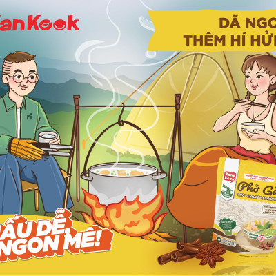 Nước Súp Cô Đặc Vị Phở Gà KanKook Gói 210g Nấu/Trộn Ăn Liền Gia Vị Hoàn Chỉnh Chuẩn Vị Phở Sài Gòn