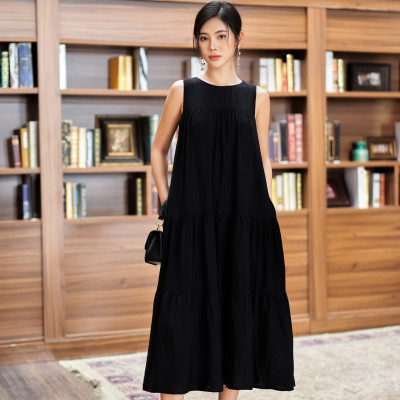 Đầm suông đuôi cá 2 tầng