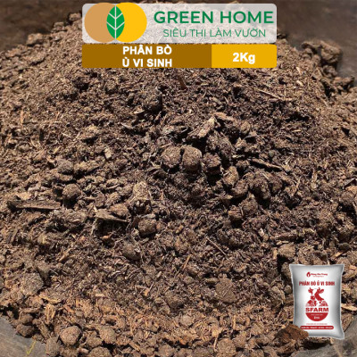 Phân Bò Ủ Vi Sinh GreenHome, Sfarm, Bao 5kg, Bổ Sung Dinh Dưỡng Đa, Trung, Vi Lượng Và Acid Humic