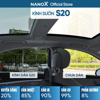 Phim cách nhiệt kính sau/kính hậu ô tô chống nắng nóng, chống UV, chống nhìn trộm NanoX