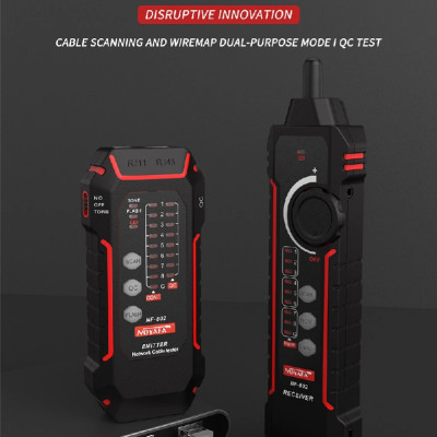 ROGTZ - Bộ Dò Dây Mạng Âm Tường Đa Chức Năng Cao Cấp NF-802 Loại cáp CAT5 CAT6 Dò tìm chính xác Phát hiện ngắn mạch và ngắt kết nối Chống nhiễu Tín hiệu mạnh Pin sạc 1400mAh Tiết kiệm thời gian Dễ dàng sử dụng - Hàng Chính Hãng