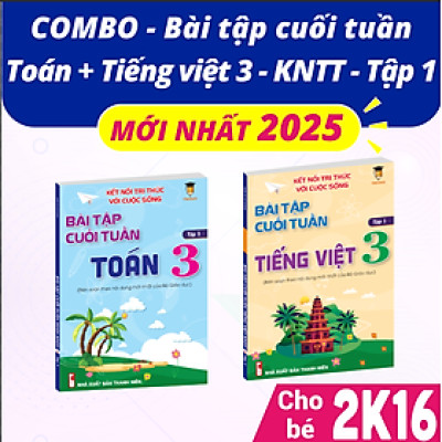 Sách - Combo bài tập cuối tuần Toán và Tiếng Việt lớp 3 Kết nối tri thức Học kì 1 (2 cuốn) VietJack
