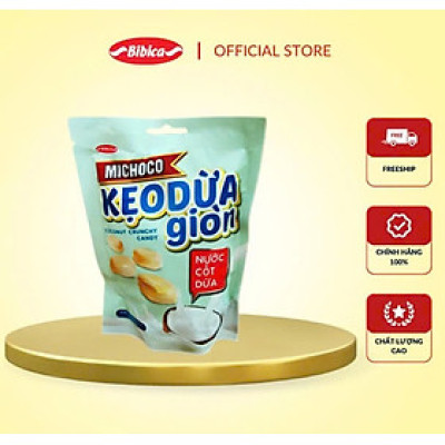 Kẹo Michoco Dừa Giòn Nước Cốt Dừa Bibica 100g