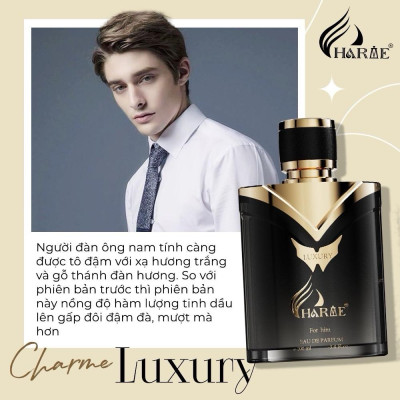 Nước Hoa Nam Charme Luxury Phiên Bản 2024 - 100ml Sang Trọng, Trẻ Trung, Nồng Nàn_Nước Hoa Chính Hãng