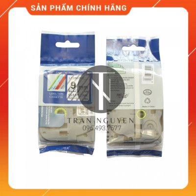 Nhãn In Brother Tz2-121 [Combo 3 hộp]  Đen nền trong 9mm x 8m - Hàng nhập khẩu