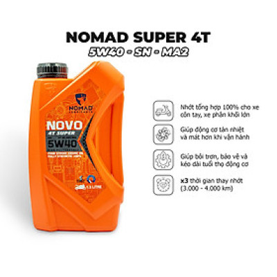 [Thanh Lý Hàng Trưng Bày] Nhớt Xe Máy NOMAD 5W40 1L 1.1L 1.3L Full Tổng Hợp Cho Xe Số/Tay Côn/Tay Ga