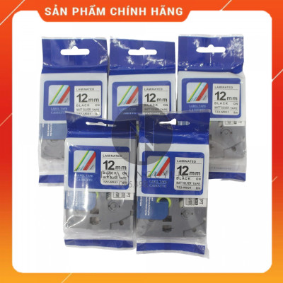 Nhãn In đa lớp Tz2-m931 - Đen nền bạc 12mm x 8m - Hàng nhập khẩu