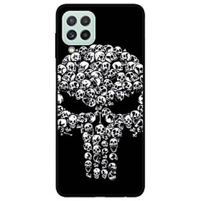 Ốp lưng dành cho Samsung A22 - Samsung S21 FE mẫu Đầu Lâu Trắng Đen