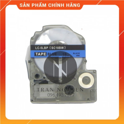 [Combo 3 cuộn] Nhãn in Tepra SC18BW (LC-5LBP) - Chữ đen nền dương 18mm x 8m - Hàng nhập khẩu