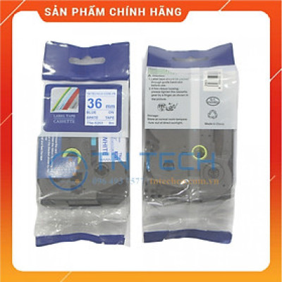 Nhãn In TNE-S263 - Xanh dương nền trắng 36mm x 8m - Dùng cho máy in BROTHER - AIMO - PUTY [Hàng nhập khẩu]