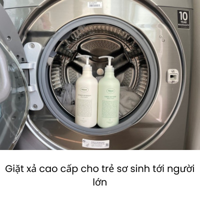 Combo Nước Giặt Xả Quần Áo Không Gây Kích Ứng Da Nhập Khẩu Hàn Quốc Bebesup