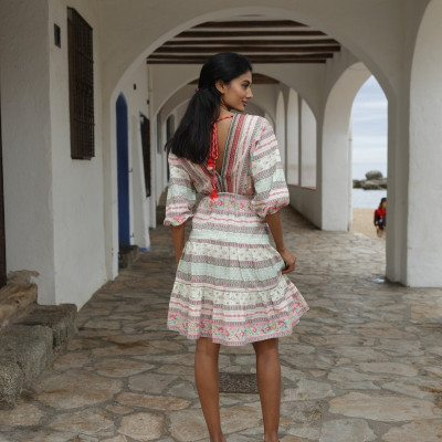 Đầm Boho Thổ Cẩm Cotton Cao Cấp Luna Llena