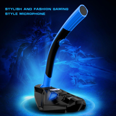  Chân đế micrô COOL COLD USB Powered Plug and Play để bàn có thể điều chỉnh với nắp đậy, có Đèn LED cho máy tính