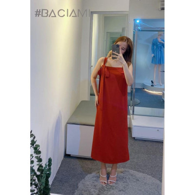 Baciami-Đầm Suông 2 Dây Cổ Vuông