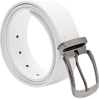 Thắt Lưng Nam Da Bò Đầu Kim Huy Hoàng HT4107 (120 x 4 cm) - Trắng