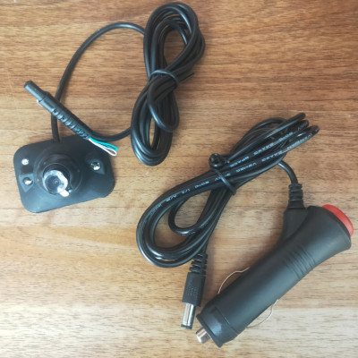 Trọn bộ MÀN HÌNH kèm Camera soi lề ô tô gắn gương cắm tẩu không đấu YOELBAER góc quay rộng không khoan