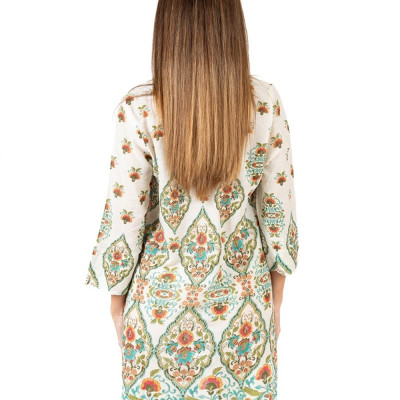 Đầm Xẻ Tà Kết Cườm Cotton Isla Bonita