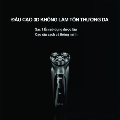 Máy Cạo Râu Enchen BlackStone3 hệ thống thông minh ESM cạo râu khô và ướt - Hàng chính hãng