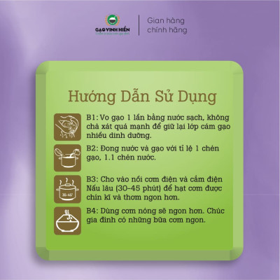 Gạo Tấm Thơm Thanh Yến túi 2kg Vinh Hiển - Gạo ngon 3 Không - Ngọt cơm, Ngọt cháo