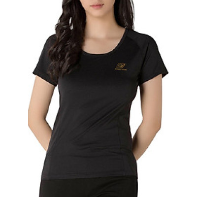 Áo Nữ Tay Cộc Giác Lăng 009 GYM_Giaclang - Đen