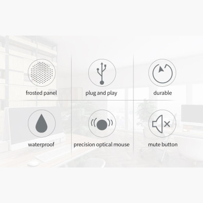 Chuột và Bàn phím Có dây Combo 104 uFound U-760 Phím Decibel Thấp Bàn phím chống Spatter + Tắt tiếng Chuột Có dây USB