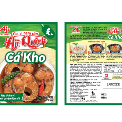 Combo 10 Gói Gia Vị Nêm Sẵn Aji-Quick Cá Kho 31g/Gói