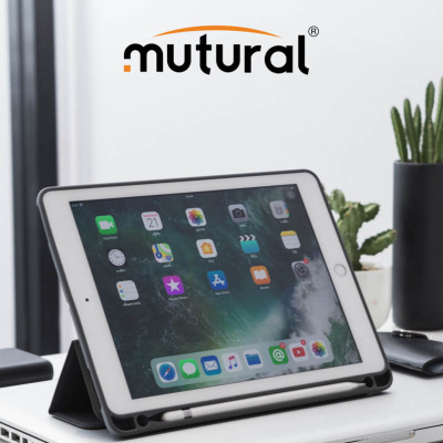 Bao da ipad pro 11 inch 2018 hiệu Mutural có khay cài bút_ màu đỏ_ hàng nhập khẩu